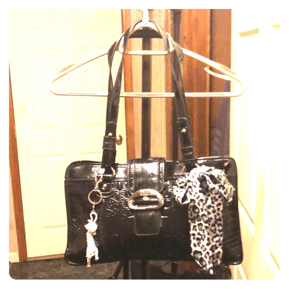 Authentic MARC CHANTAL handbag, purse charm, scarf